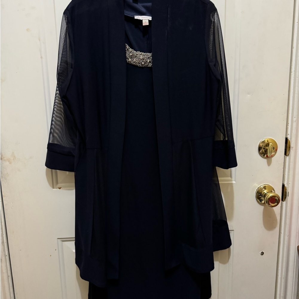 Dress Barn Navy Long Sleeve Dress